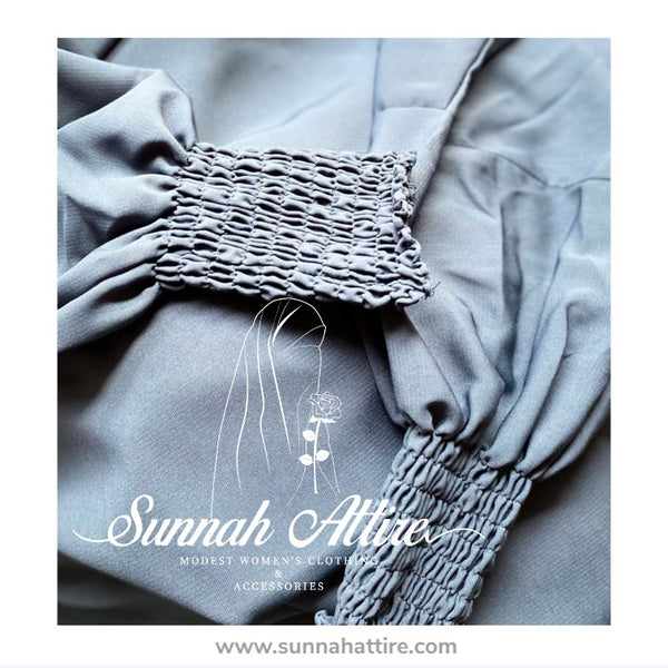 Jilbab | One piece Jilbab | Beryl Teal Jilbab | Jilbab with Pockets | Teal Jilbab
