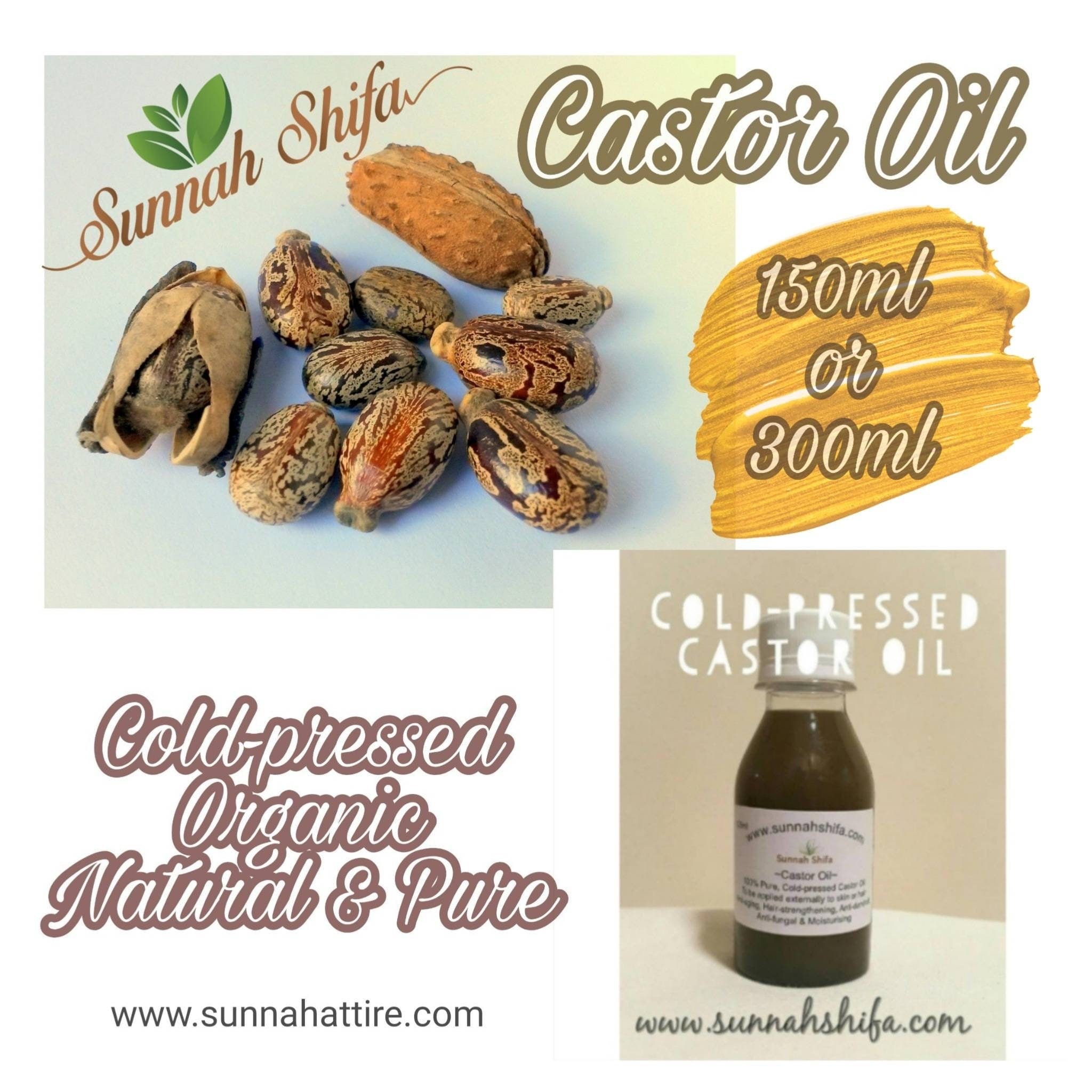 Castor Oil | Cold-pressed Castor Oil | Pure Castor Oil | Castor Oil for Hair | Castor Oil for Eyelashes