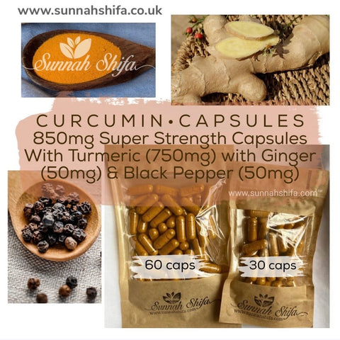 Curcumin Capsules | Turmeric Capsules | Black Pepper, Turmeric & Ginger Capsules | Super Strength Capsules | Supplementary Health Products